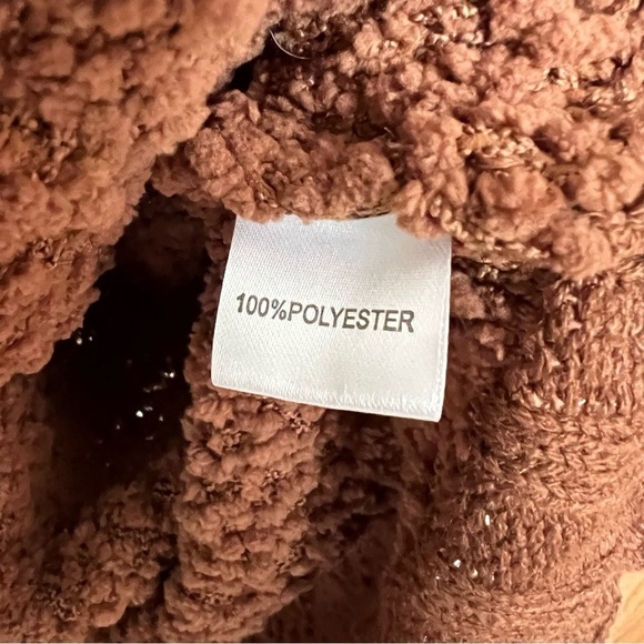 Zesica women’s cardigan open front chestnut brown size Small - Picture 4 of 5